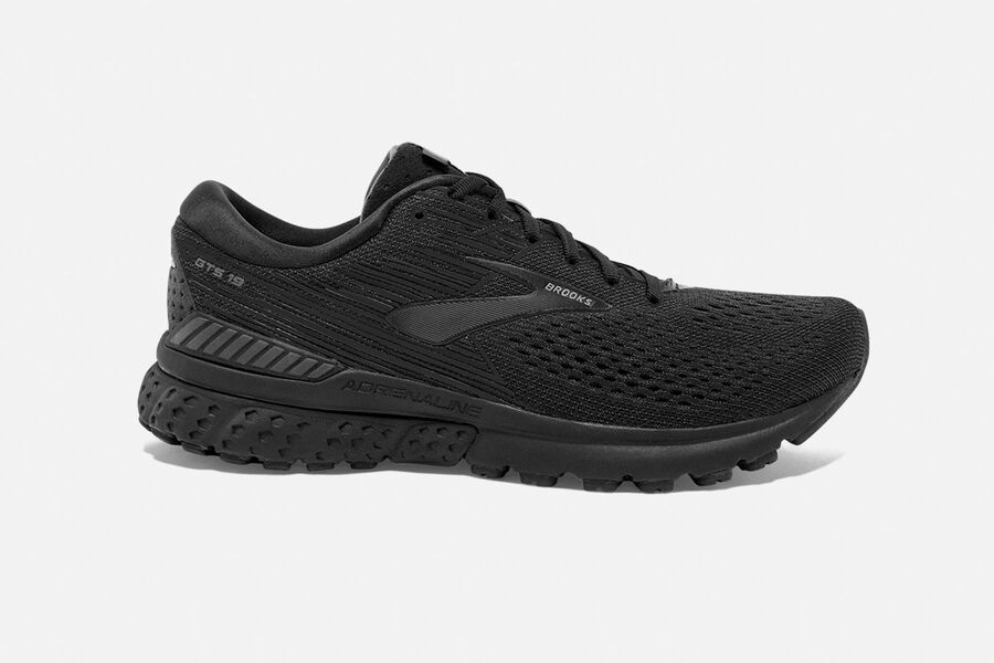 Zapatillas Running Brooks Adrenaline GTS 19 Hombre Negras Comprar QPZR72948